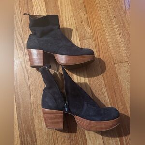 FORTRESS OF INCA green Suede Heeled Boots